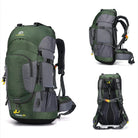 The Outdoor Backpack 60L is suitable for carrying clothing, gear, and essentials on longer trips. With a 60-liter capacity, it offers multiple compartments for organized storage. Adjustable straps allow the backpack to be fitted as needed. A handle and shoulder straps make it convenient to carry. Additional features include trekking pole straps, hip storage, and a drawcord for securing clothing.