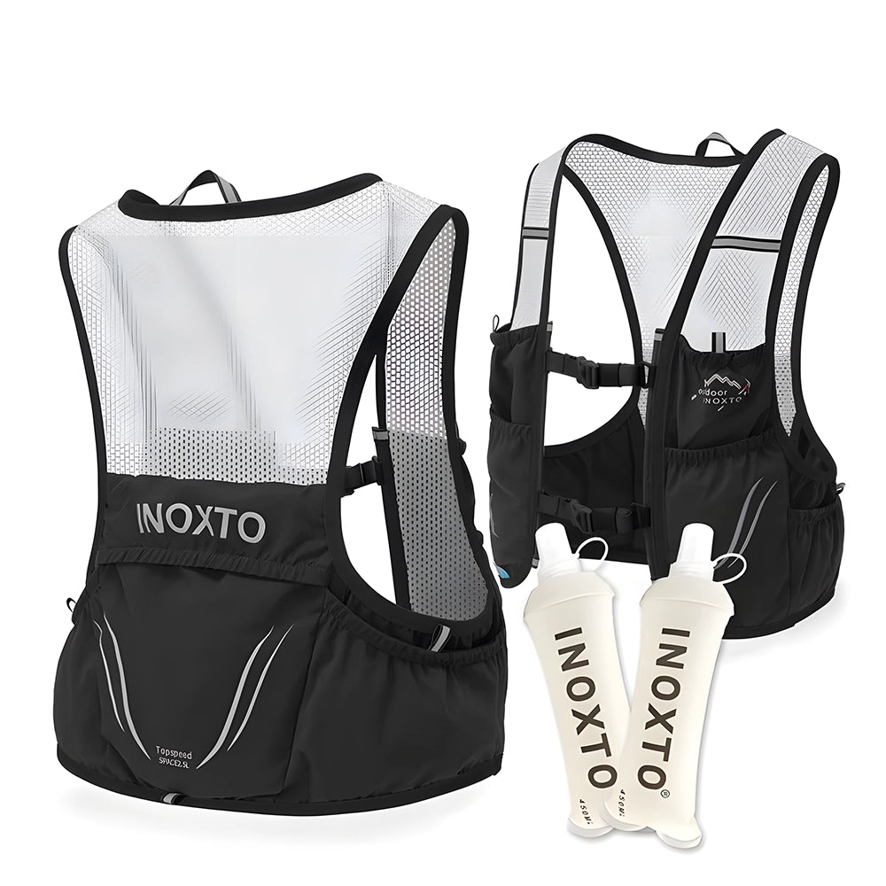 Trail Running Vest with 2 Soft Flasks